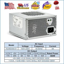 HU460AM-01 WC1T4 D460AM-03 460W Power Supply for Dell XPS and Alien-Ware Aurora. picture