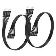 2-Pack Motherboard Front Panel Extension Cable 22AWG for Power SW Reset HDD LED picture