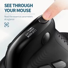 Deluxe M618XSD Seeker Ergonomic Vertical Mouse with OLED Screen Rechargeable picture