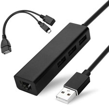 OTG Cable for Fire TV Stick 4K Lite Max Cube - USB Ethernet Adapter with Hub ... picture