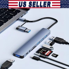 8 Port USB-C Hub Adapter - 5G Speed Multi Splitter for PC, Laptop & MacBook LOT picture
