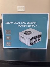 Logisys PS480D2 480W Dual Fan ATX 20+4 Pin Power Supply New picture