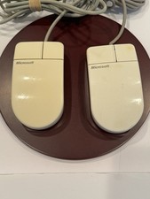 Vintage Microsoft Mouse 2.0 Lot - 1 Serial DB9 & 1 PS/2 Dove Bar Mice picture