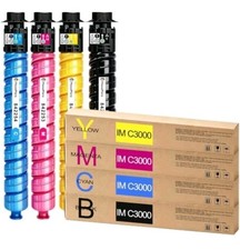 IM C3000 C3500 High Capacity Toner Cartridges w/ Chip for Ricoh Printer, 4-Pack  picture