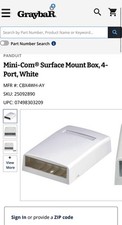Panduit CBX4WH-AY 4-Port Surface Mounting Box for LD3/LDPH3/LD5/LDPH5, White picture