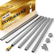 Cord Hider 85in Self-Adhesive Grey Cable Cover for Wall TV Cords Management picture