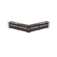 Panduit DPA48688TGY 48 Port 2U Rack Cat 6 Angled Punchdown Patch Panel Black picture