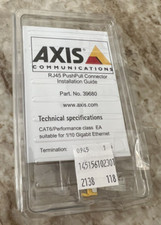 Axis RJ45 PushPull Connector Part# 39680 Cat6 Tool-less Push Pull Connector, New picture