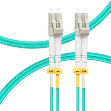 2 PCS OM4 Fiber Patch Cable 1M/3Ft LC To LC Multimode Duplex LSZH 40GB/100GB picture