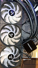 Enermax Liquid CPU Cooler 360mm Radiator w/ Pump Block, 3x 120mm White Fans picture