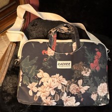 Dachee Padded Floral Shoulder/Messenger Laptop Bag Case Black Multicolor picture