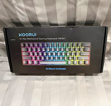 KOORUI MK061 61-Key Mechanical Wired Illuminated Keyboard Black QWERTY picture