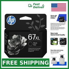 HP 67XL Black High-Yield Ink Cartridge, One Size picture