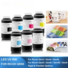 1000ML LED Curable UV Ink For Ricoh Gen3 Gen4 Gen4L Gen5 Printhead  picture