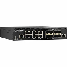 QNAP Half Rackmount 16-Port 10GbE Layer 2 Web Managed Switch QSW-M3216R-8S8T-US picture