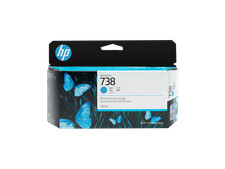 HP 738 130-ml Cyan DesignJet Ink Cartridge, 498N5A picture