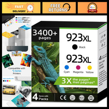High-Capacity 923XL Ink Cartridges - Black & Color for HP Printers 8125e 8138e 8 picture