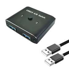 USB2.0 Switch with 2Pack Usb2.0 Cable(1M), Bi-Directional 1 in 2 Out/2 in 1 O picture