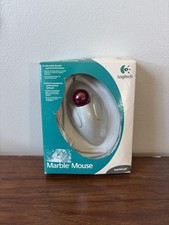 Vintage Logitech Marble Mouse Optical Trackball 904360-0403 USED Open Box Mac PC picture
