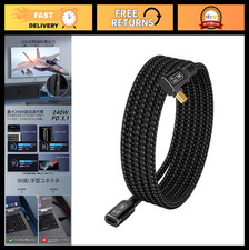 6.6ft USB4 Extension Cable 90-Degree Right Angle, 80Gbps, 16K Video, 240W Charge picture