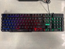 Lvlup Pro Gaming Keyboard with Light Up Colors LED Keys LU734 TESTED picture