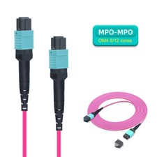 Fiber Optic Patch Cord MPO to MPO OM4 8 / 12 Core Type B Female Fit for MTP lot picture