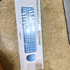 Logitech MK250 Bluetooth Compact Combo K250 Keyboard M196 Mouse Blue QWERTY picture