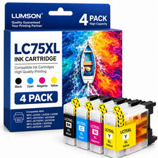 LC75XL High Yield Ink Cartridge Compatible For LC75 MFC-J430W J280W J425W 4Pack  picture