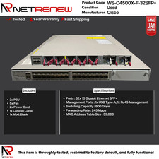 WS-C4500X-F-32SFP+ Cisco   Switch   32x 10GB SFP+ picture