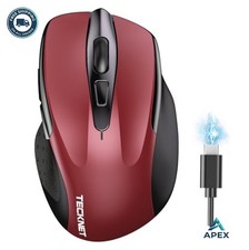 Wireless Mouse Rechargeable Bluetooth 2.4G USB A 4800 DPI Silent Dual Device picture
