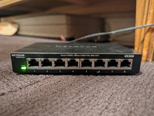 Netgear GS308 v3, 8 Port Gigabit Ethernet Unmanaged Switch & Power Cord, Used picture