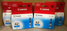 Set of 4 Genuine Canon 6385B002 / CLI-42C Cyan Inks for Pixma Pro-100 picture