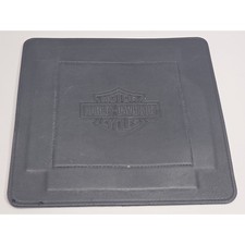 Harley-Davidson Black Genuine Leather Embossed Logo Mouse Pad Desk Mat 9.5in picture
