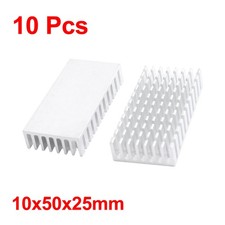 10 Pieces Silver Tone Aluminium Radiator VGA CPU Heatsink Heat Sink 10x50x25mm picture