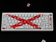 PBT EVA X White Theme Keyboard Keycaps Cherry Profile Set for MX picture