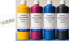 COMPATIBLE DYE SUBLIMATION INK REFILL EPSON F6200 F7200 F9200 F9370 F6070 + CHIP picture