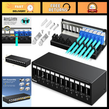 12-Port Blank Keystone Patch Panel - STP/UTP Compatible, Desk & Wall Mount, LC/S picture