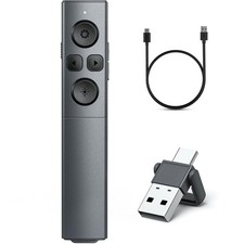 2-in-1 USB C Presentation Clicker Rechargeable Wireless Presenter Remote Clic picture