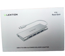 Lention USB-C To USB-A And Power Delivery Adapter Rose Gold picture