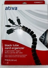 Ativa Cable Management Black Tube Cord Organizer picture