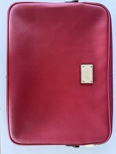 Michael Kors Red Saffiano Leather Laptop Sleeve Case Bag Gold Logo – Fits 13” picture