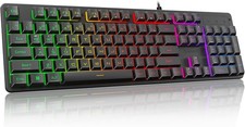 Redragon K521 Upgrade Rainbow LED Gaming Keyboard, 104 Keys Wired Mechanical Fee picture