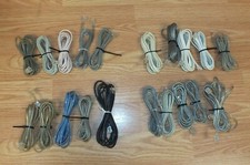 Mixed Lot of 20 RJ11 Multi Size / Lengths, Shape & Color Phone Cords **READ**  picture