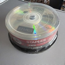 STAPLES DVD+R DISCS 25 PK - New Sealed picture