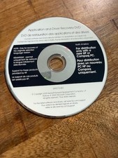 HP PC Hewlett Packard Application Driver Recovery DVD 2005 389273-001 Disc picture