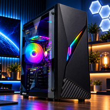 Custom White RGB Desktop i7 PC 32GB RAM 1TB SSD RTX 5060 W11 PRO GAMING READY picture