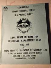 ​Vintage 1982 US Navy COMNAVSURFPAC Long Range ADP Computer IT Management... picture