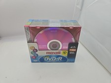 FACTORY SEALED Maxell Color DVD-R 10 Pack w/ Jewel Cases 4.7GB 120Min 16X NEW. picture