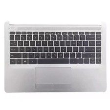 US Keyboard&PalmRest For HP 340 G5 L57400-001 with touchpad Silver Used picture