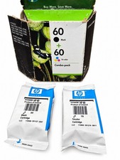HP 60 Black & Tri-Color Combo Pack N9H63FN CC640WN CC643WN Factory Sealed FoilPK picture